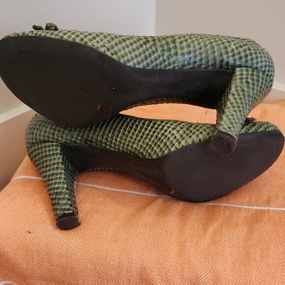 Green & Black Snakeskin Vince Camuto Women's Heels - Size 7.5 - Picture 4 of 9